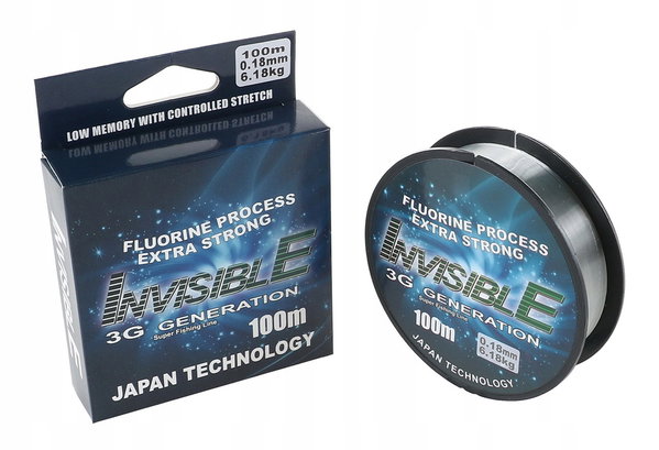 ŻYŁKA Wędkarska 100m 3G Invisible Monofilament 0,18mm 6,18kg ZI