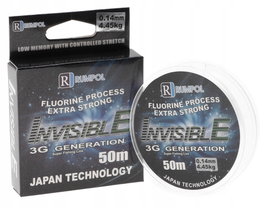 ŻYŁKA Wędkarska 50m 3G Invisible Monofilament 0,14mm 4,45kg ZI50