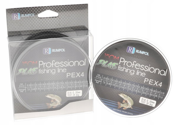 PLECIONKA Wędkarska PIKE PEx4 4 Splotowa 150m 300m 0,30mm 28,6kg PS150