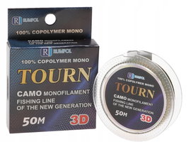 ŻYŁKA Wędkarska 50m RUMPOL CAMO Monofilament 3D Tonąca 0,10mm 3,9kg