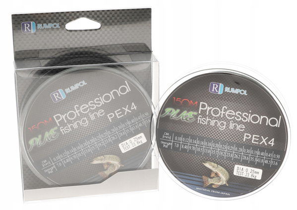 PLECIONKA Wędkarska PIKE PEx4 4 Splotowa 150m 300m 0,25mm 23,8kg PS150