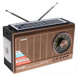 Radio PRZENOŚNE Kuchenne RETRO SOLARNE Głośnik Bluetooth Latarka 4005