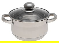 GARNEK Stalowy 9xDNO z POKRYWKĄ 1,8L 16cm INDUKCJA Gaz 2562