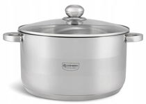 GARNEK Stalowy GRUBE 5x DNO z POKRYWKĄ 9,5L 28cm INDUKCJA Gaz 3009