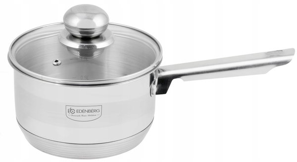 RONDEL Stalowy Z Pokrywą Garnek GRUBE 7xDNO 16cm 1,5l 3033