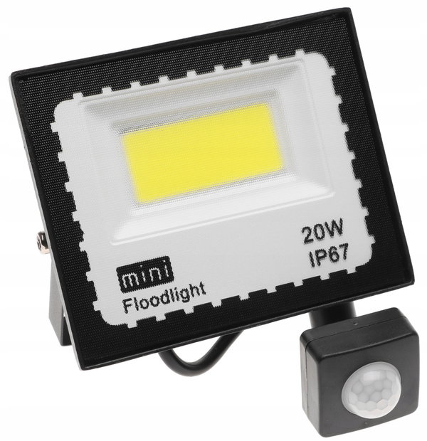 HALOGEN Naświetlacz Lampa LED COB z CZUJNIKIEM Ruchu Zmierzchu 20W 3007