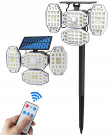 LAMPA SOLARNA LED Słupek CZUJNIK Ruchu Zmierzchu
