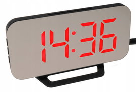 BUDZIK Zegar Elektroniczny Cyfrowy LUSTRO LED Termometr 976