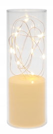 ŚWIECA DRUCIK 10LED 15cm Na Baterie Wkład do ZNICZA Świeczka 2064