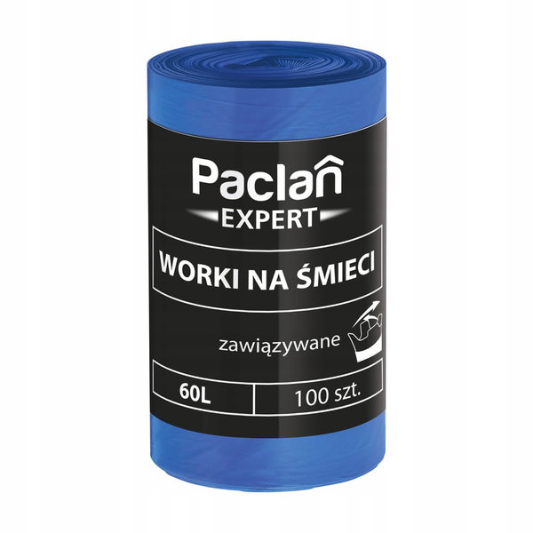 WORKI NA ŚMIECI Wiązane Uniweralne 100szt 60L PACLAN EXPERT 137800