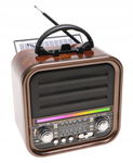 Radio Retro PRZENOŚNE SOLARNE Głośnik Bluetooth RGB USB MP3 SOLAR TF 3286