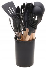 AKCESORIA Kuchenne SILIKONOWE Zestaw PRZYBORÓW Na Stojaku Przybory 3207