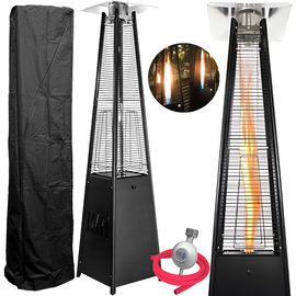 Gazowa piramida grzewcza Heckermann HS-PHM-H Czarna