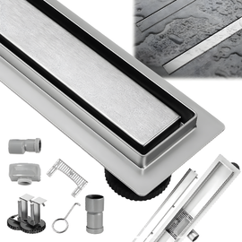 Odpływ liniowy prysznicowy podłogowy Heckermann 80cm Srebrny