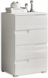 OUTLET Komoda Stella 50 x 40 x 80cm biały, odcienie szarości