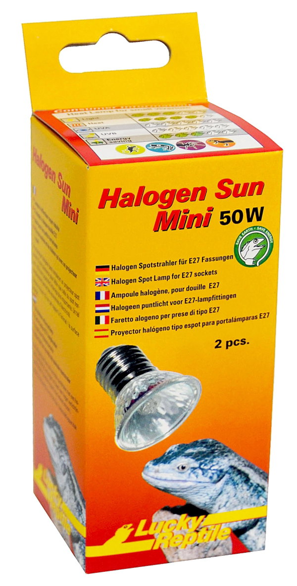 LUCKY REPTILE mini halogen grzewczy żarówka do terrarium 50W 2 szt.#G27