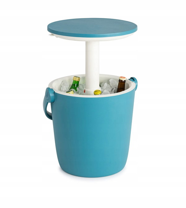 OUTLET KETER GO BAR Stół chłodzący 3 w 1 okrągły 38 x 38 x 38 cm, niebieski