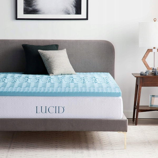 LUCID Nakładka na materac z 5 strefami - 5 cm 180 x 200