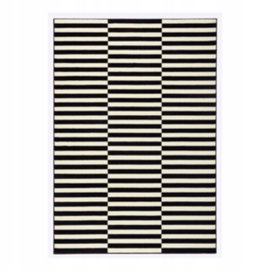 OUTLET Chodnik 80x200cm na korytarz-przedpokój nowoczesny czarno kremowy