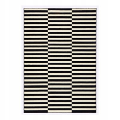 OUTLET Chodnik 80x200cm na korytarz-przedpokój nowoczesny czarno kremowy