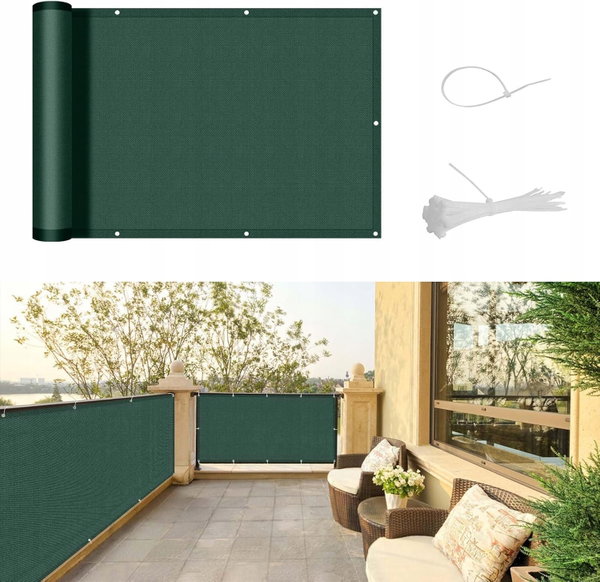 OUTLET SUNNY GUARD Balkonowy ekran prywatności 90x300cm, na balkon i patio
