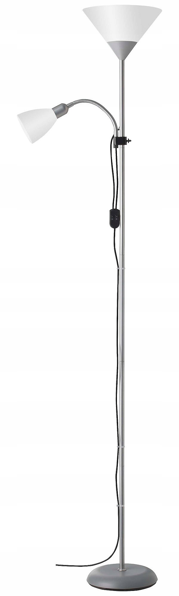 Lampa podłogowa Brilliant Spari E27 60 W biały, szary