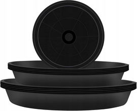JIELISI plastikowe podstawki pod doniczki 3 rozmiary, 11 sztuk, czarne OPIS