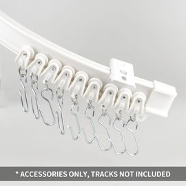 efuturetime Akcesoria do karniszy, białe 78 sztuk