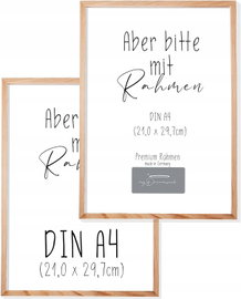 Kopenhagen drewniana ramka na zdjęcia DIN A4, 21 cm x 30 cm - 1 sztuka