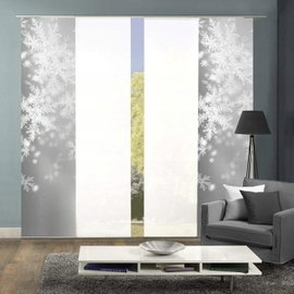 Home fashion przesuwna ścianka materiałowa, szara, 245 x 60 cm