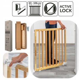 OUTLET Bramka na schody ochronna zabezpieczająca przykręcana 63-106 cm REER