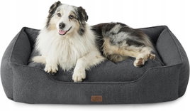 BEDSURE Legowisko dla psa, duże psy - 106 x 76 x 25 cm, XL, szare