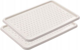 BranQ - Home essential BranQ półka na buty z tw. szt. PP, kremowa, 2 szt.