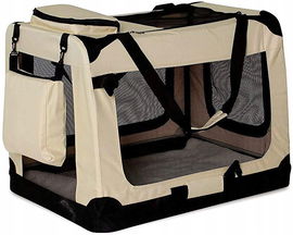 Transporter dla psa Dibea beżowy S 34 cm x 50 cm 36 cm