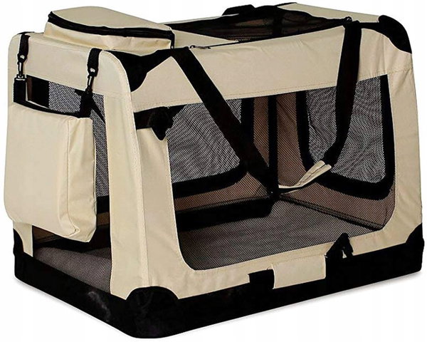 Transporter dla psa Dibea beżowy S 34 cm x 50 cm 36 cm