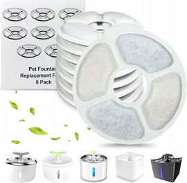 WEIKEY zestaw 8 filtrów do fontanny dla kota