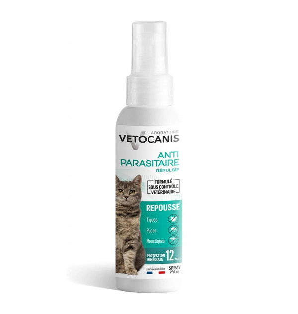 Vetocanis spray dla kotów przeciw pchłom, kleszczom i komarom 250ml