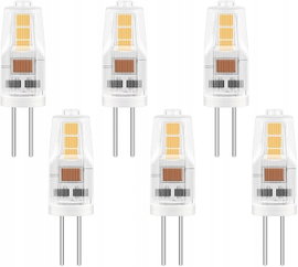 Żarówka LED G4 2W, ciepła biel 3000K, 6 sztuk