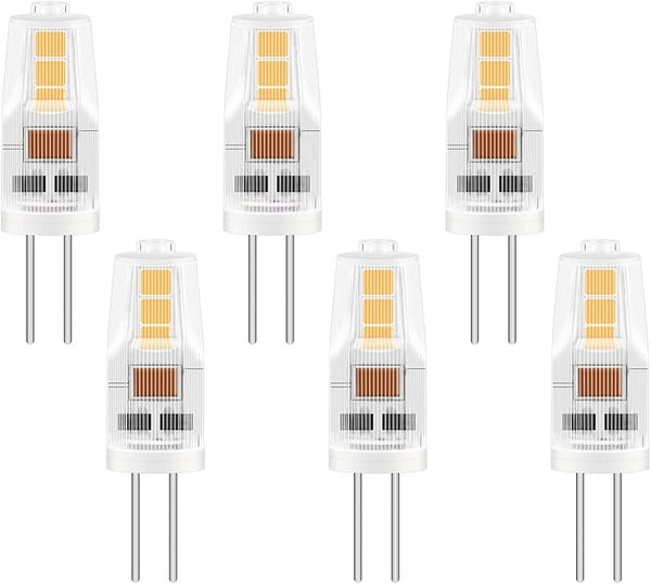 Żarówka LED G4 2W, ciepła biel 3000K, 6 sztuk