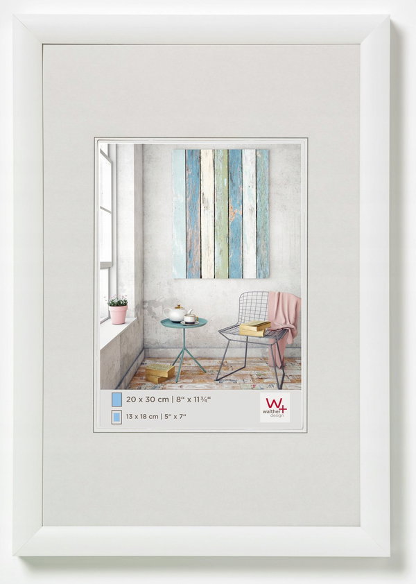 Ramka na jedno zdjęcie Walther design 60 x 40 cm biała