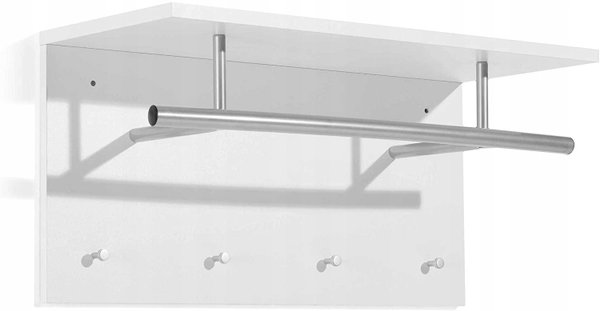 Wieszak wiszący FMD biały 28 x 72 x 35 cm