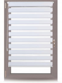 Roleta relaxdays duo biała 150 x 90 cm