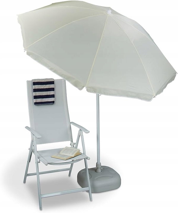Parasol klasyczny Relaxdays żółty 180 x 205 cm jasnożółty