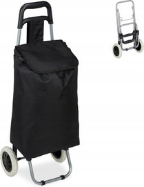 Wózek na zakupy Relaxdays czarny Metal 25L