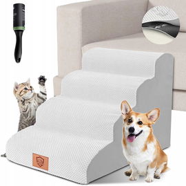 znm schody dla zwierząt domowych 4 stopnie białe