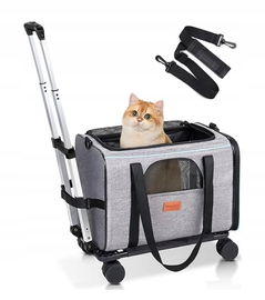 Plecak transporter dla psa tkanina Morpilot szary L 45 cm x 33 cm x 50 cm