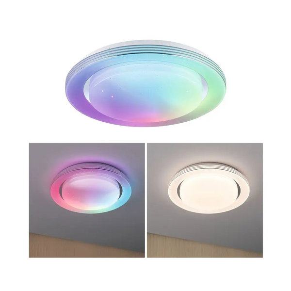 Paulmann Lampa sufitowa LED Rainbow efekt tęczy RGBW 230V 22W chrom/biały
