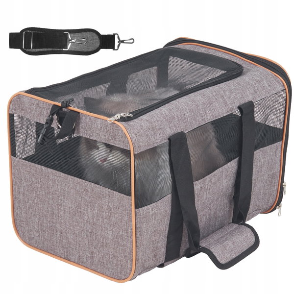 Transporter Vevor 31 cm x 45 cm x 30 cm odcienie szarości OPIS!