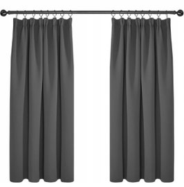 Zasłona na taśmie 229 cm x 229 cm, ciemnoszara, 1 sztuka