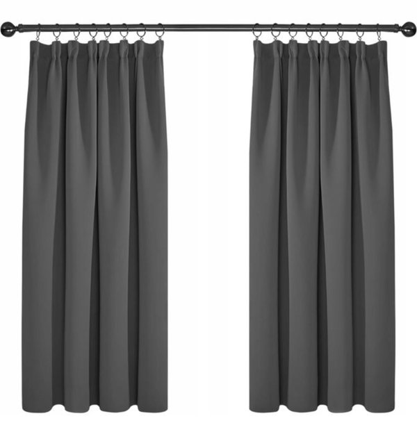 Zasłona na taśmie 229 cm x 229 cm, ciemnoszara, 1 sztuka